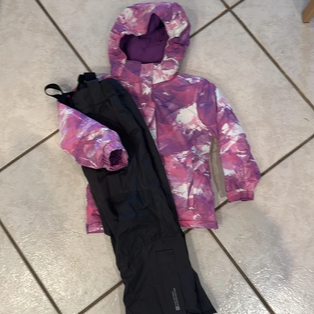 Girls ski snow jacket pants sz 5-6